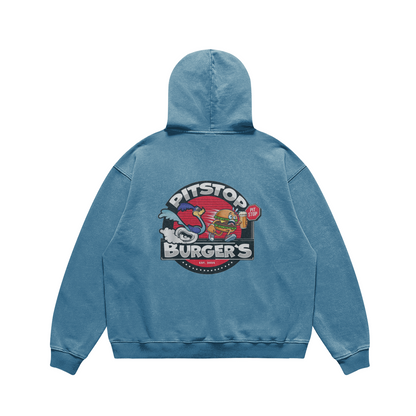 Pitstop Burger's Faded Hoodie