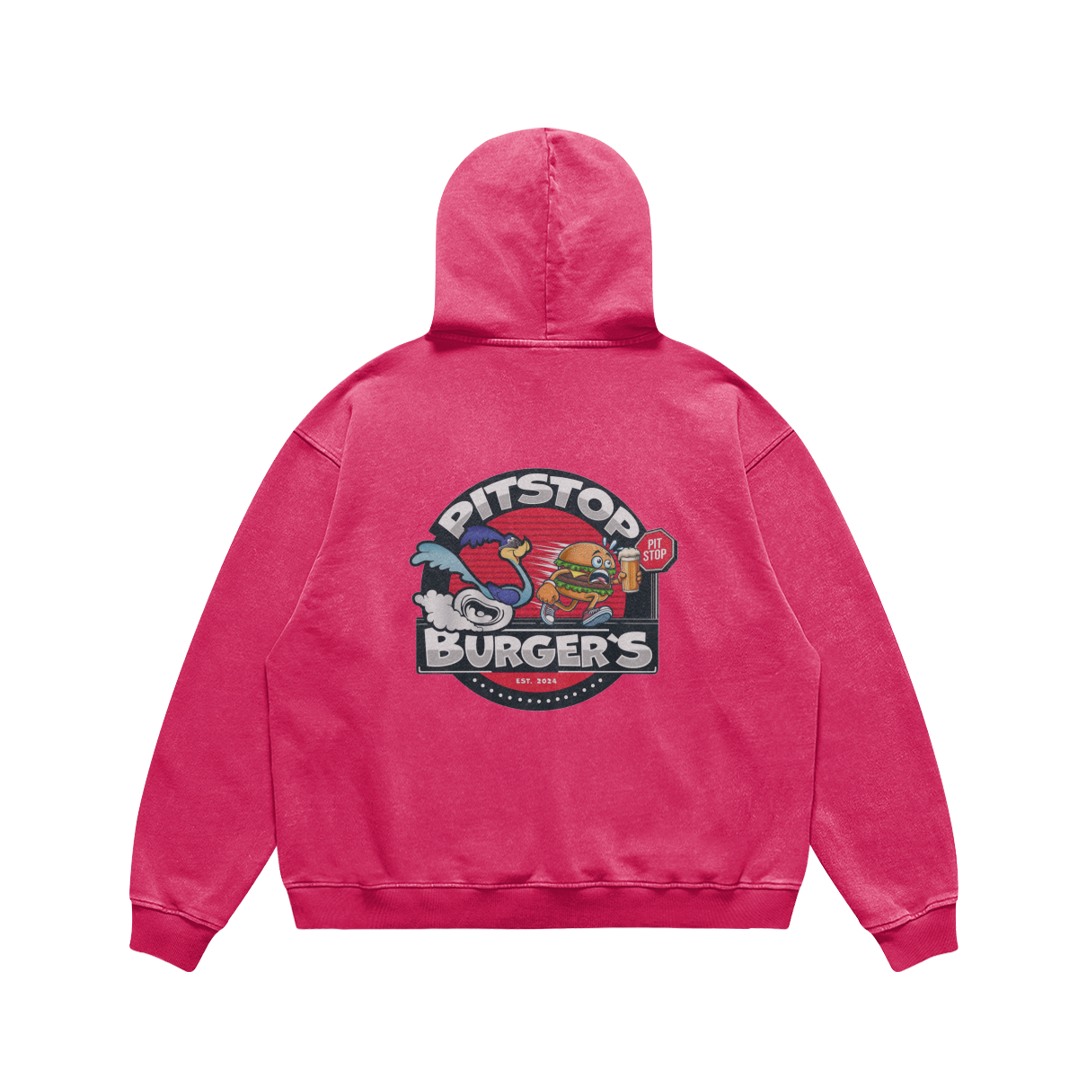 Pitstop Burger's Faded Hoodie